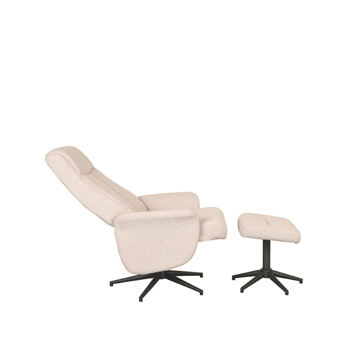 Label51 Fauteuil Bergen - Naturel - Boucle - Incl. Hocker-Fauteuils-LABEL51