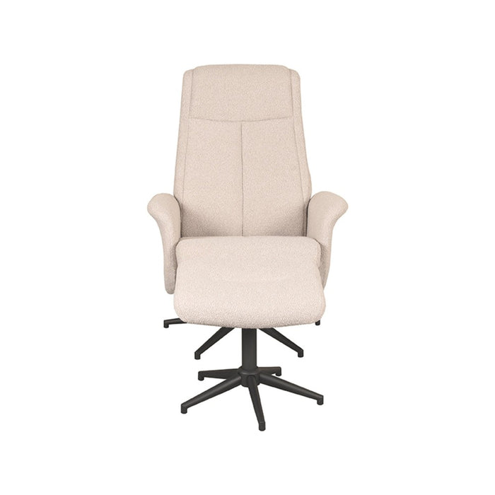 Label51 Fauteuil Bergen - Naturel - Boucle - Incl. Hocker-Fauteuils-LABEL51