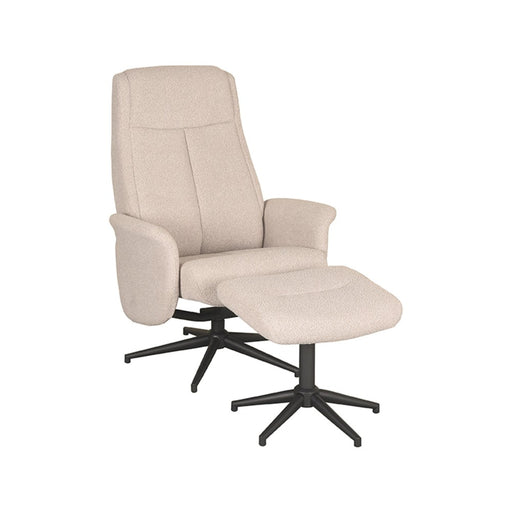 Label51 Fauteuil Bergen - Naturel - Boucle - Incl. Hocker-Fauteuils-LABEL51