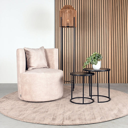 Label51 Fauteuil Evy - Naturel - Velours 65 cm-Fauteuils-LABEL51