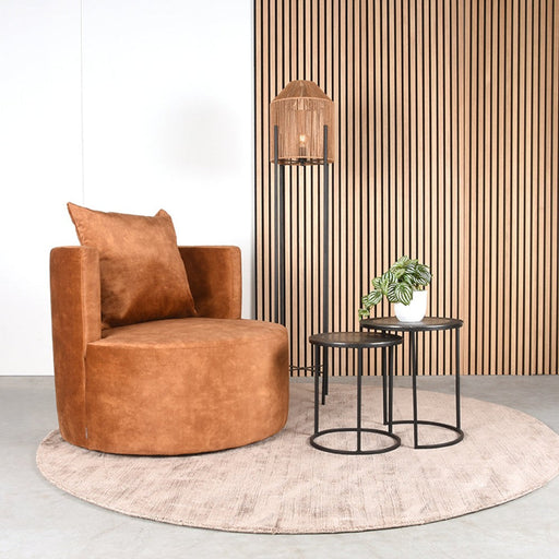 Label51 Fauteuil Evy - Oker - Velours 90 cm-Fauteuils-LABEL51