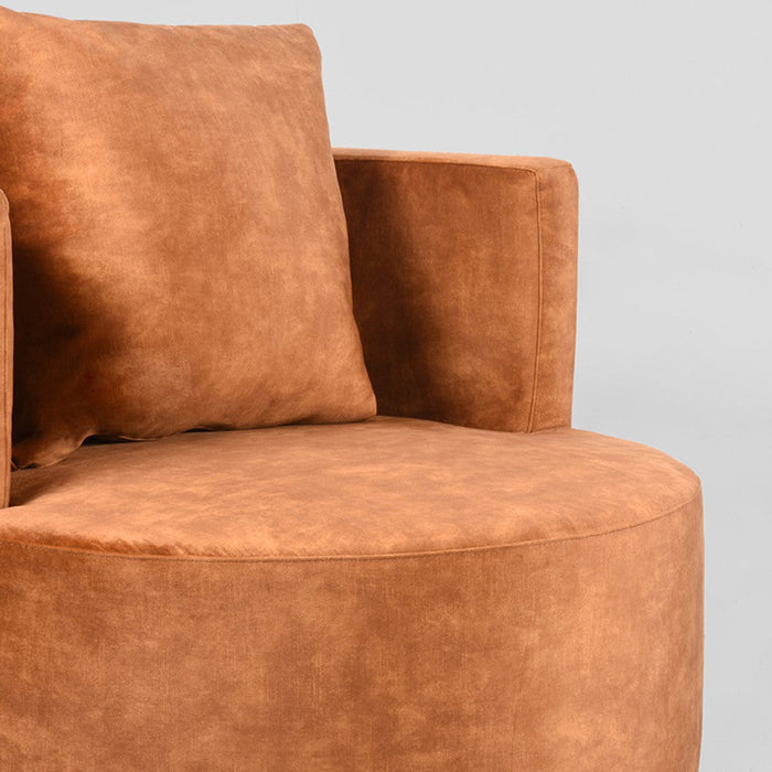 Label51 Fauteuil Evy - Oker - Velours 90 cm-Fauteuils-LABEL51
