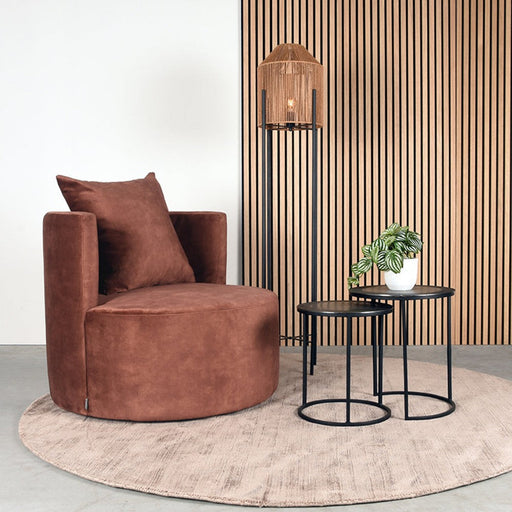 Label51 Fauteuil Evy - Rust - Velours 90 cm-Fauteuils-LABEL51