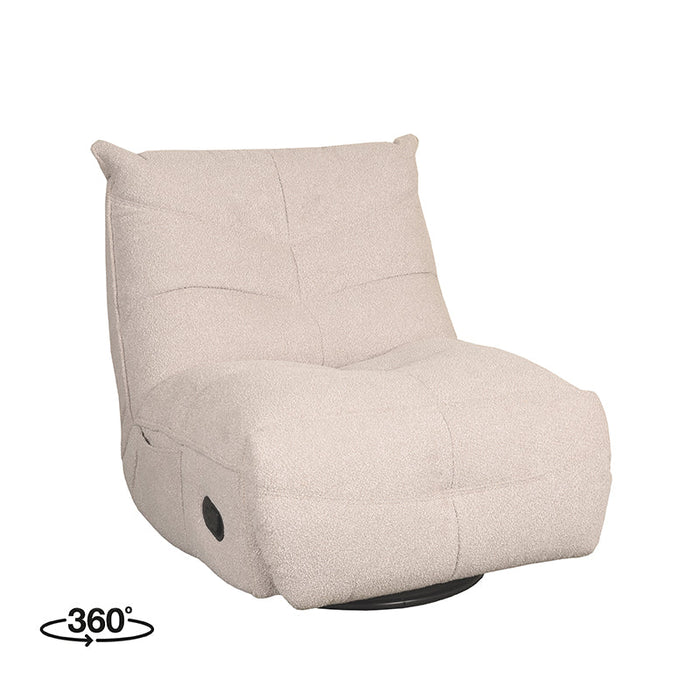 Label51 Fauteuil Take It Easy - Natural Bouclé | Draaibaar & Schommelbaar-Fauteuils-LABEL51