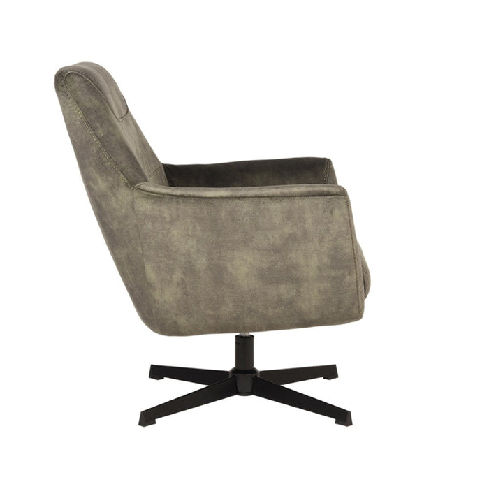 Label51 Fauteuil Toby - Hunter - Velours - Draaibaar-Fauteuils-LABEL51