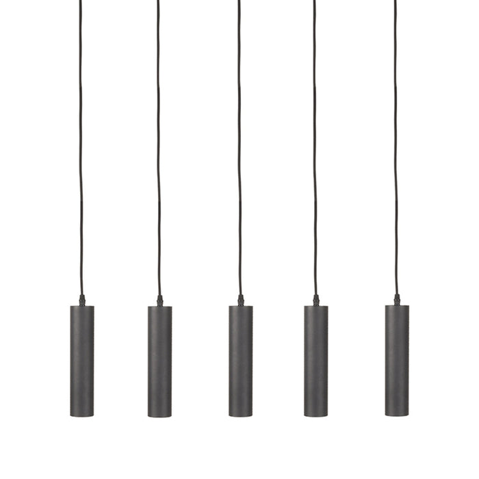 Label51 Hanglamp Ferroli - Zwart - Metaal - 5-lichts-Hanglampen-LABEL51