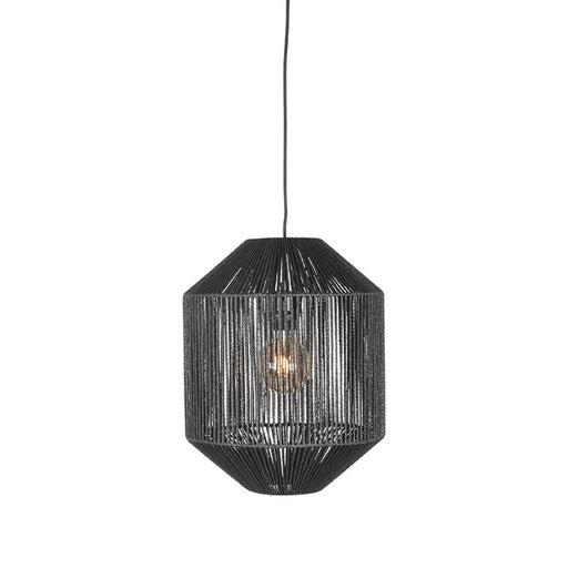 Label51 Hanglamp Ibiza - Zwart - Jute - 1-Lichts Cilinder-Hanglampen-LABEL51