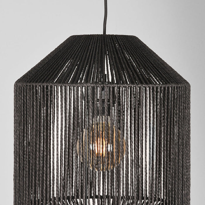Label51 Hanglamp Ibiza - Zwart - Jute - 1-Lichts Cilinder-Hanglampen-LABEL51