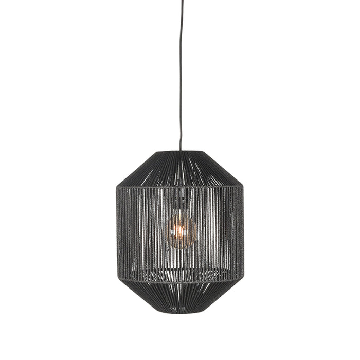 Label51 Hanglamp Ibiza - Zwart - Jute - 1-Lichts Cilinder-Hanglampen-LABEL51
