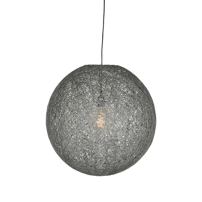 Label51 Hanglamp Twist - Grijs - Vlas - L-Hanglampen-LABEL51