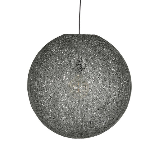 Label51 Hanglamp Twist - Grijs - Vlas - XL-Hanglampen-LABEL51