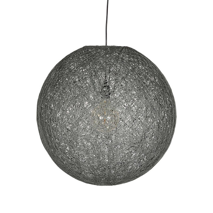 Label51 Hanglamp Twist - Grijs - Vlas - XL-Hanglampen-LABEL51