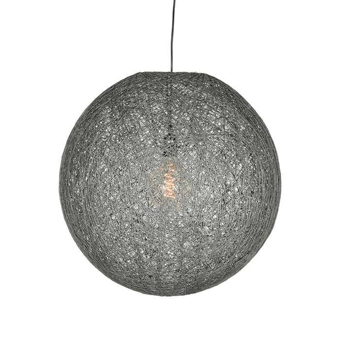 Label51 Hanglamp Twist - Grijs - Vlas - XL-Hanglampen-LABEL51