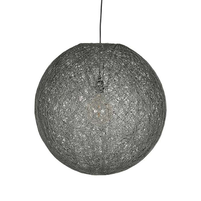 Label51 Hanglamp Twist - Grijs - Vlas - XL-Hanglampen-LABEL51