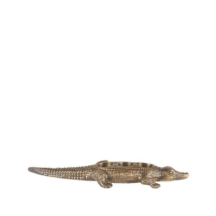 Label51 Krokodil - Antiek goud - Metaal-Woondecoratie-LABEL51