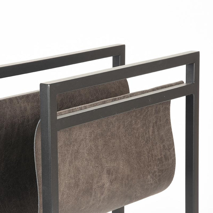 Label51 Magazinehouder - Antraciet - Leder-Woondecoratie-LABEL51