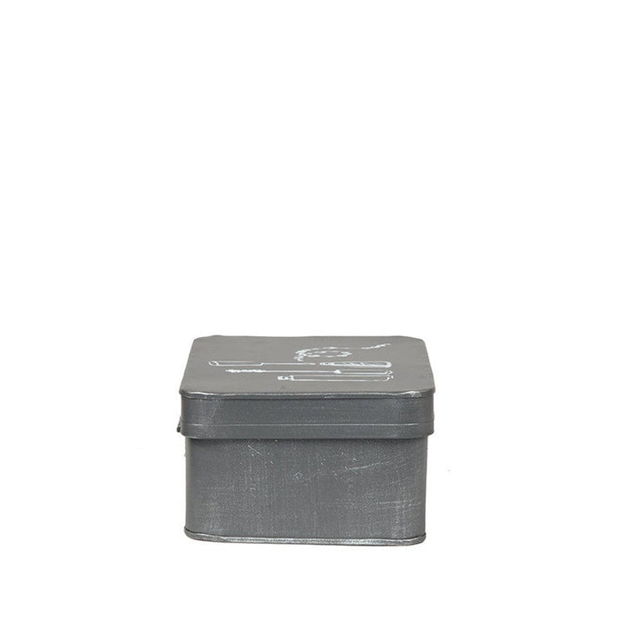 Label51 Make-Up opbergkist - Grijs - Metaal-Opbergdozen en manden-LABEL51