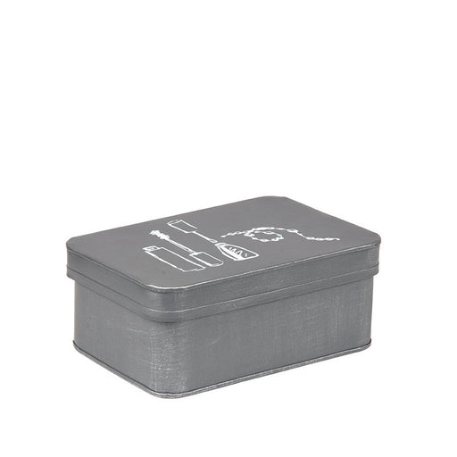 Label51 Make-Up opbergkist - Grijs - Metaal-Opbergdozen en manden-LABEL51