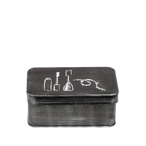 Label51 Make-Up opbergkist - Zwart - Metaal-Opbergdozen en manden-LABEL51