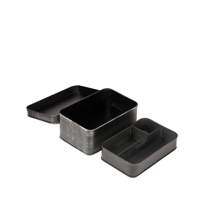 Label51 Make-Up opbergkist - Zwart - Metaal-Opbergdozen en manden-LABEL51