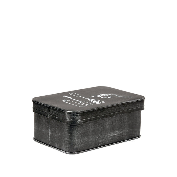 Label51 Make-Up opbergkist - Zwart - Metaal-Opbergdozen en manden-LABEL51