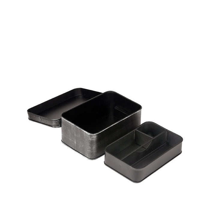 Label51 Make-Up opbergkist - Zwart - Metaal-Opbergdozen en manden-LABEL51