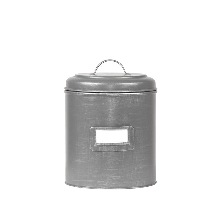 Label51 Opbergblik - Antiek grijs - Metaal - L - 18x18x24 cm-Opbergdozen en manden-LABEL51