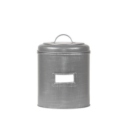 Label51 Opbergblik - Antiek grijs - Metaal - L - 18x18x24 cm-Opbergdozen en manden-LABEL51