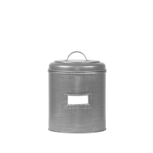Label51 Opbergblik - Antiek grijs - Metaal - M - 14x14x20 cm-Opbergdozen en manden-LABEL51