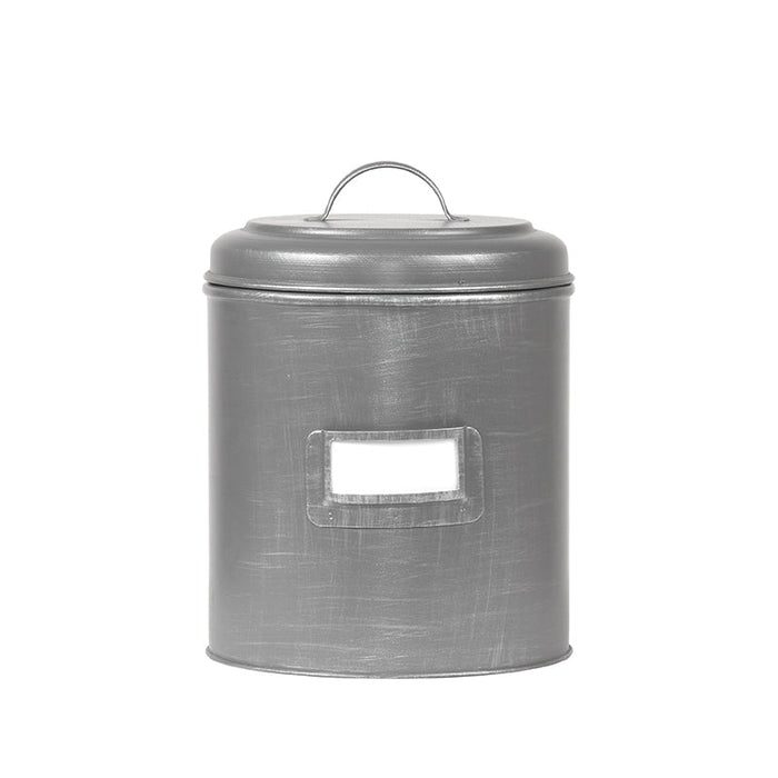 Label51 Opbergblik - Antiek grijs - Metaal - XL - 20x20x25 cm-Opbergdozen en manden-LABEL51
