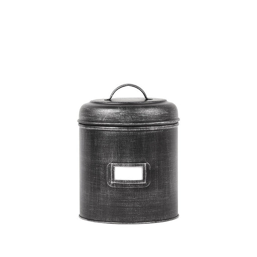Label51 Opbergblik - Zwart - Metaal - M - 14x14x20 cm-Opbergdozen en manden-LABEL51