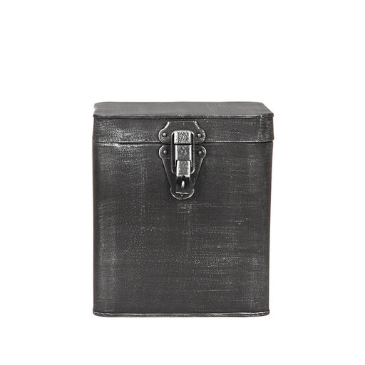 Label51 Opbergkist - Antiek grijs - Metaal - XL 18x19x21 cm-Opbergdozen en manden-LABEL51