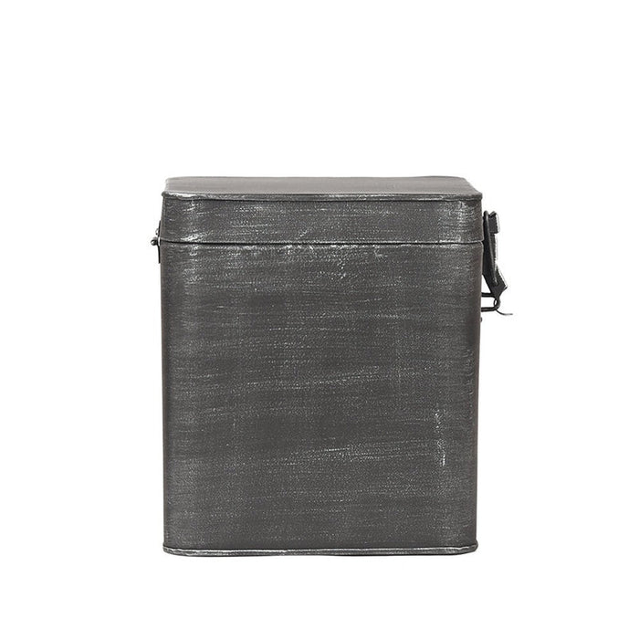 Label51 Opbergkist - Antiek grijs - Metaal - XL 18x19x21 cm-Opbergdozen en manden-LABEL51