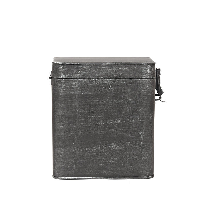 Label51 Opbergkist - Antiek grijs - Metaal - XL 18x19x21 cm-Opbergdozen en manden-LABEL51