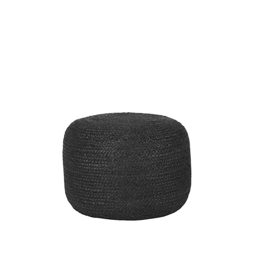 Label51 Poef Jute - Zwart - Jute - 50 cm-Poefs-LABEL51