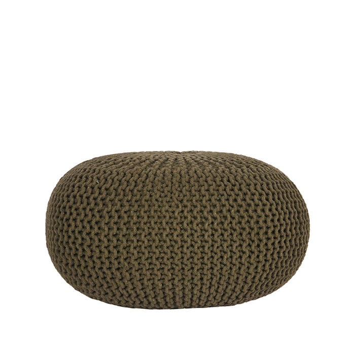 Label51 Poef Knitted - Army green - Katoen - L-Poefs-LABEL51