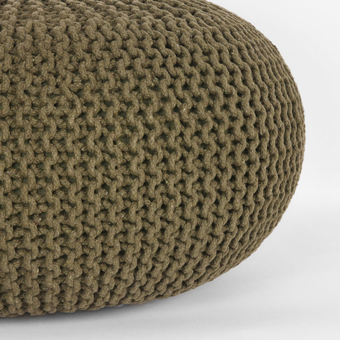 Label51 Poef Knitted - Army green - Katoen - L-Poefs-LABEL51