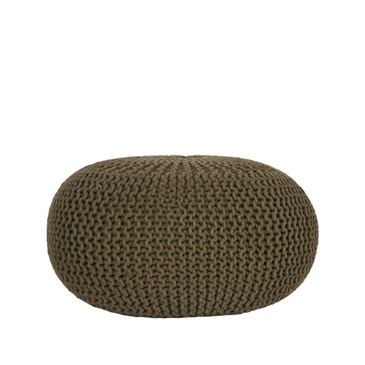 Label51 Poef Knitted - Army green - Katoen - L-Poefs-LABEL51