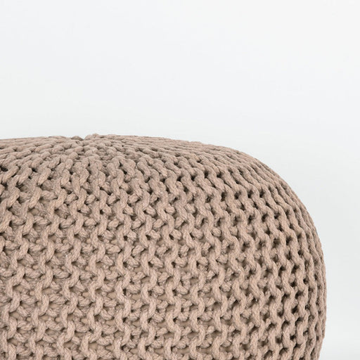 Label51 Poef Knitted - Beige - Katoen - M-Poefs-LABEL51