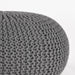 Label51 Poef Knitted - Donkergrijs - Katoen - L-Poefs-LABEL51