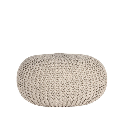 Label51 Poef Knitted - Naturel - Katoen - L-Poefs-LABEL51
