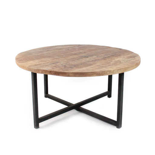 Label51 Salontafel Dex - Rough - Mangohout - Rond - 80 cm-Salontafels-LABEL51