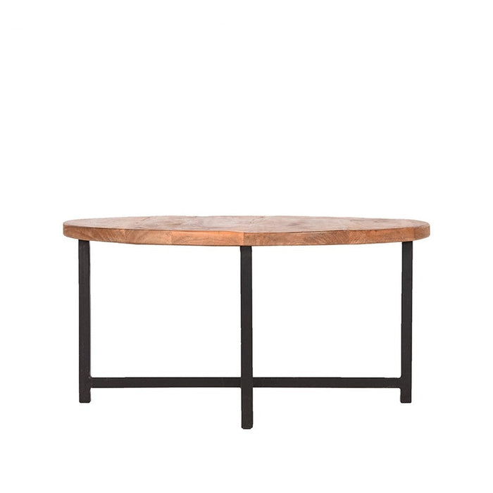 Label51 Salontafel Dex - Rough - Mangohout - Rond - 80 cm-Salontafels-LABEL51