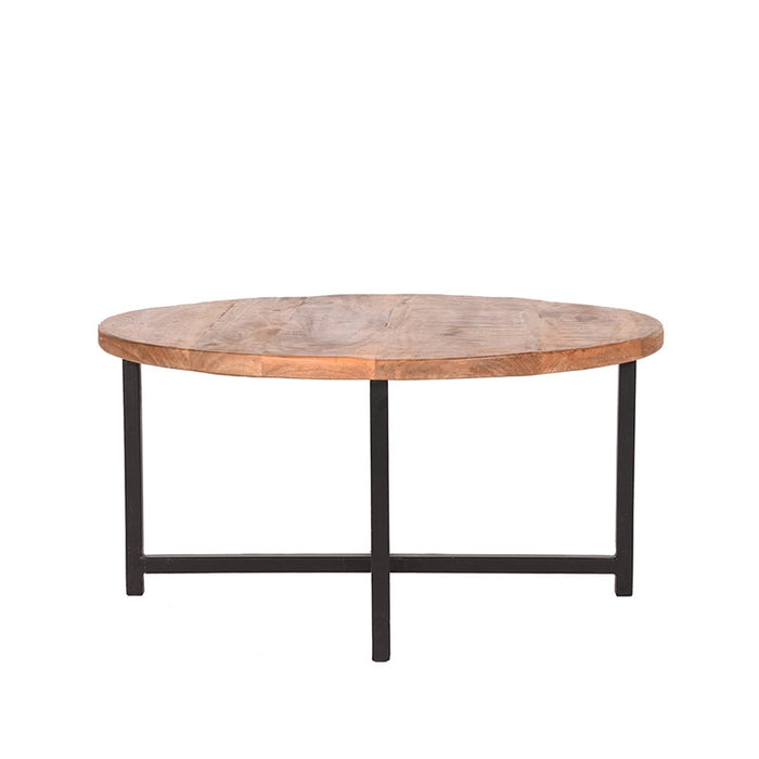 Label51 Salontafel Dex - Rough - Mangohout - Rond - 80 cm-Salontafels-LABEL51
