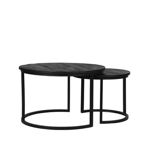 Label51 Salontafel Double - Zwart - Mangohout-Salontafels-LABEL51