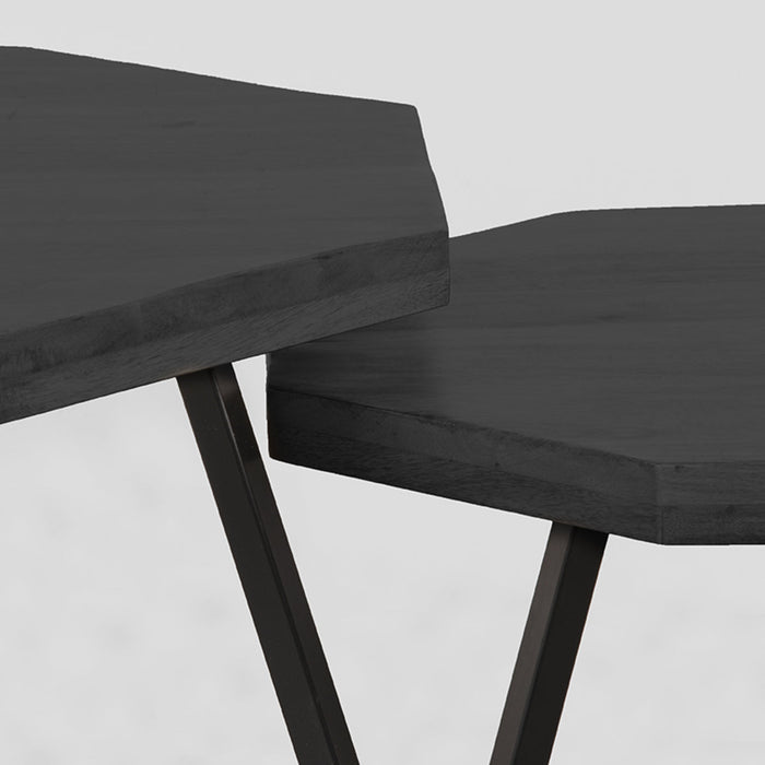 Label51 Salontafel Figure - Zwart - Mangohout-Salontafels-LABEL51