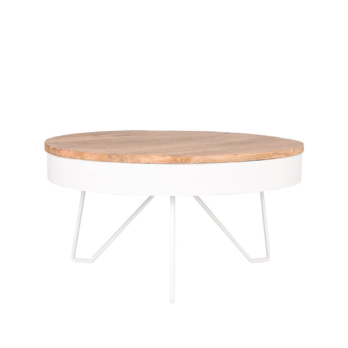 Label51 Salontafel Saran - Wit - Metaal - Rond - 80 cm178-Salontafels-LABEL51