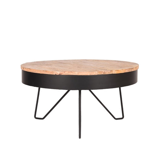 Label51 Salontafel Saran - Zwart - Metaal - Rond - 80 cm-Salontafels-LABEL51