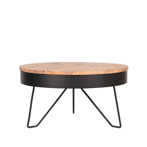 Label51 Salontafel Saran - Zwart - Metaal - Rond - 80 cm-Salontafels-LABEL51