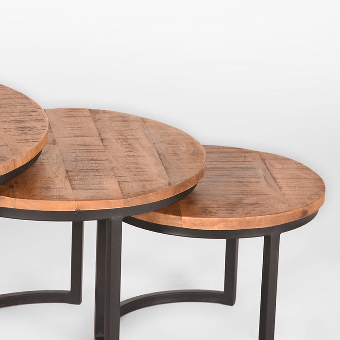 Label51 Salontafel Set Triplet - Rough - Mangohout-Salontafels-LABEL51